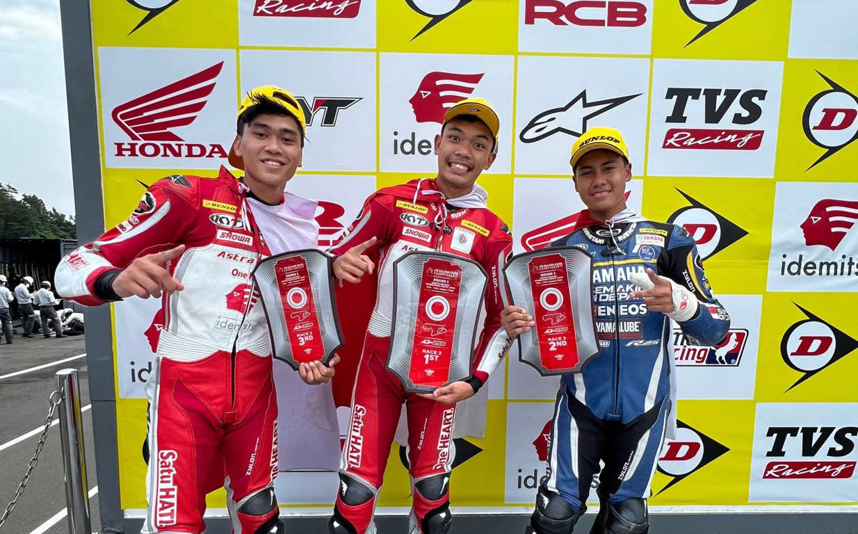 Hebat! Pembalap Indonesia Borong Podium AP250 ARRC Jepang 2022